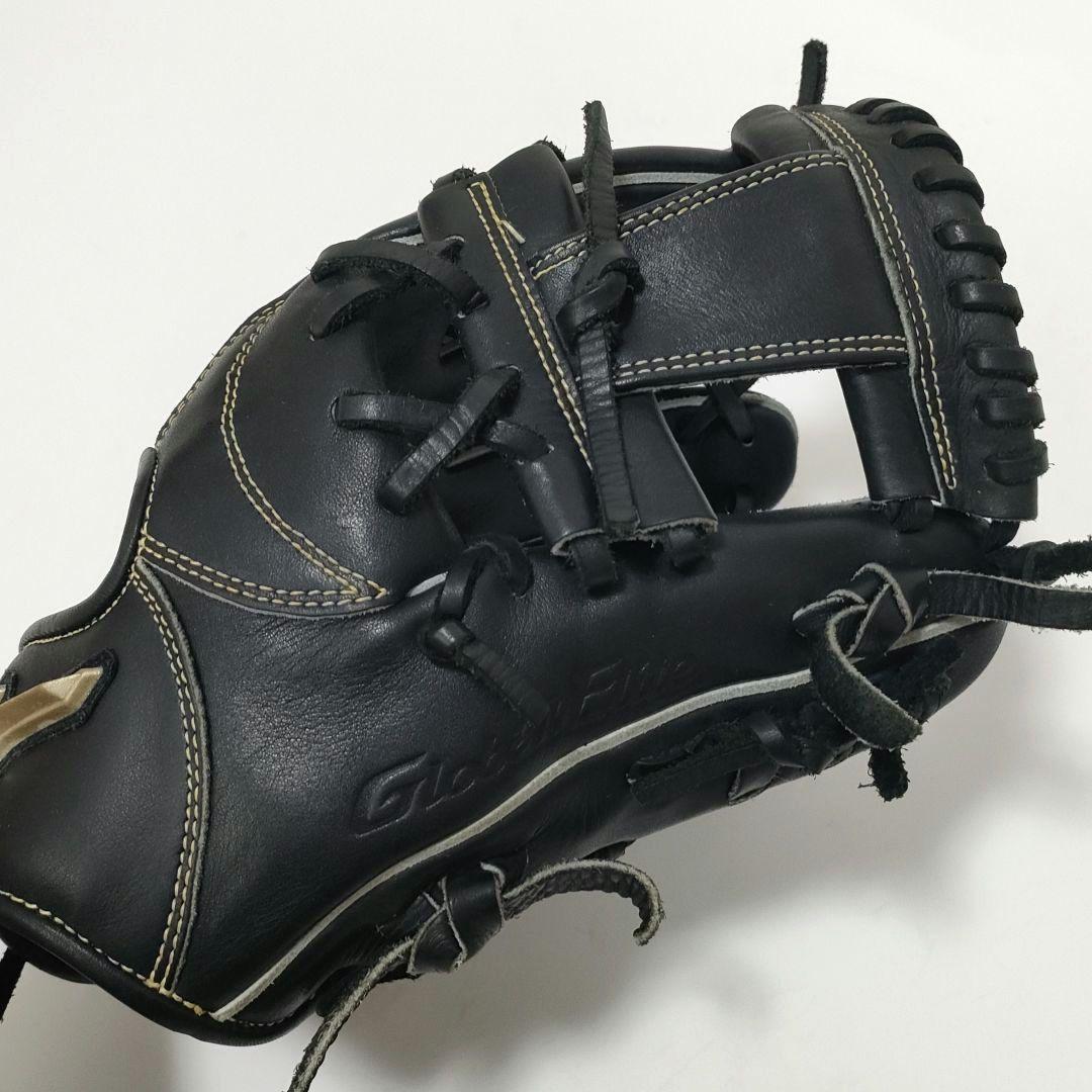 ミズノ　グローバルエリート　軟式用グローブ　内野　右利き　ブラック　R98703