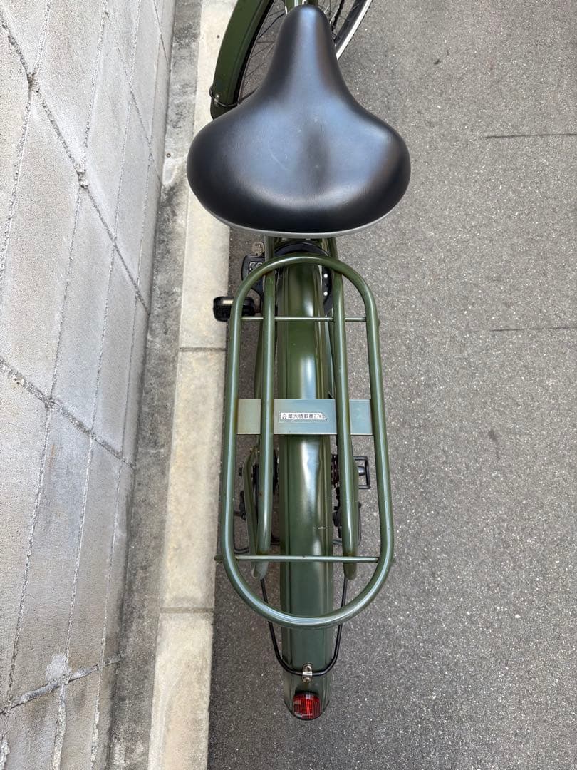 <両タイヤ新品、ビックサドル新品>シティサイクル　グリーン