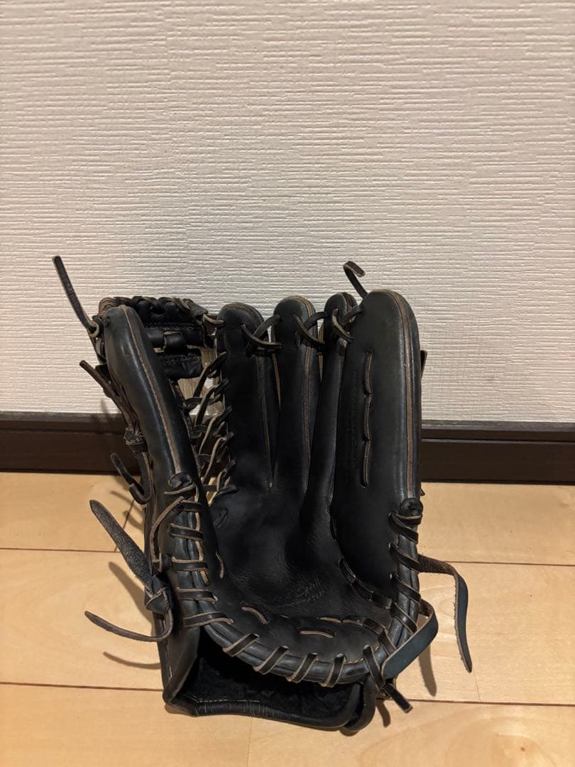 [値下げ中] ZETT プロステイタス　黒 硬式グローブ外野手用