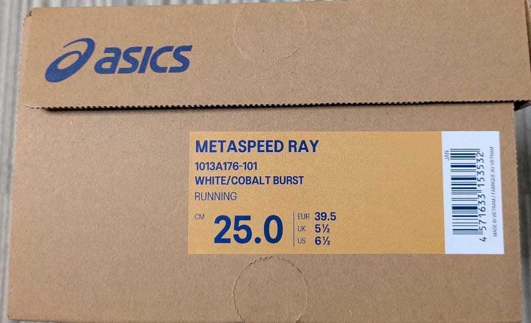 asics SPEED RAY 25.0cm ホワイト/コバルトバースト
