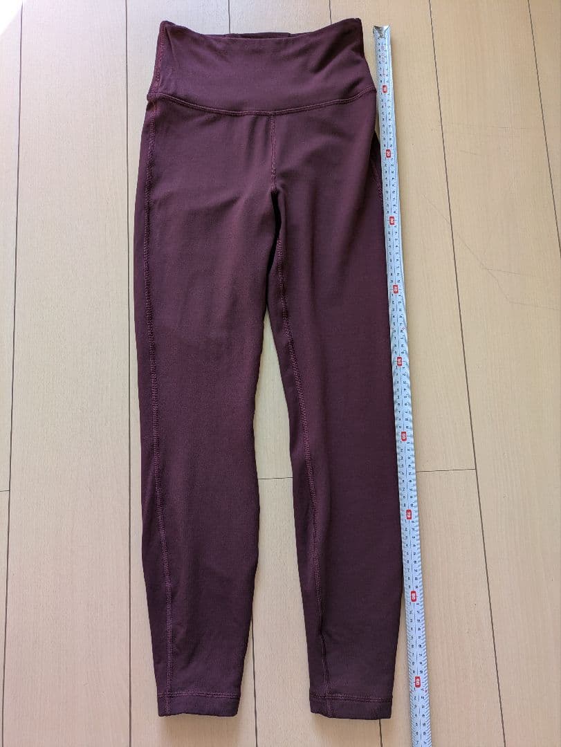 lululemonバーガンディ ハイウエストレギンス S