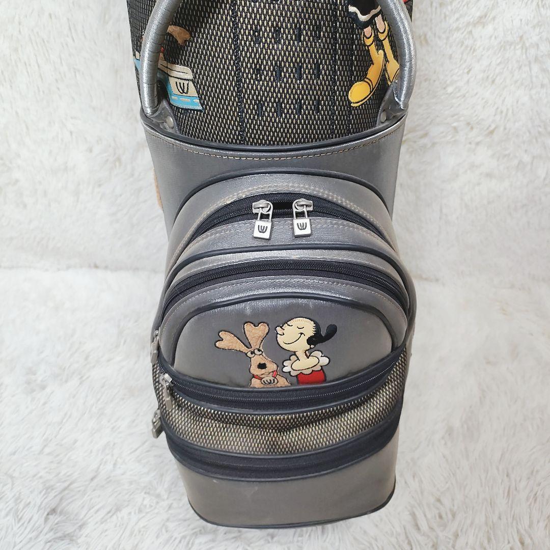 【美品】M.U SPORTS　ポパイ　オリーブOLIVE コラボ　キャディバッグ