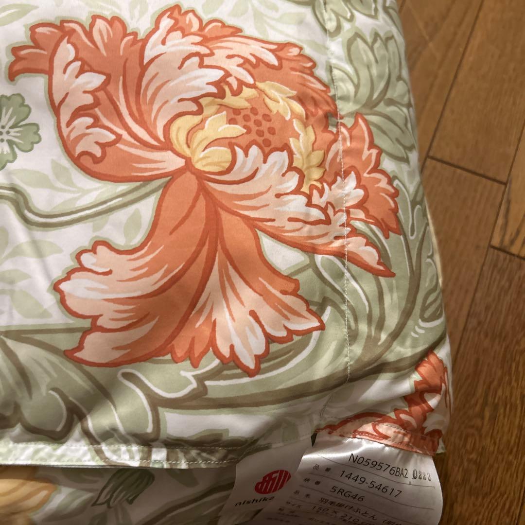 未使用タグ付　西川羽毛肌掛け布団 ダウンケット150×210cm ホワイトダック
