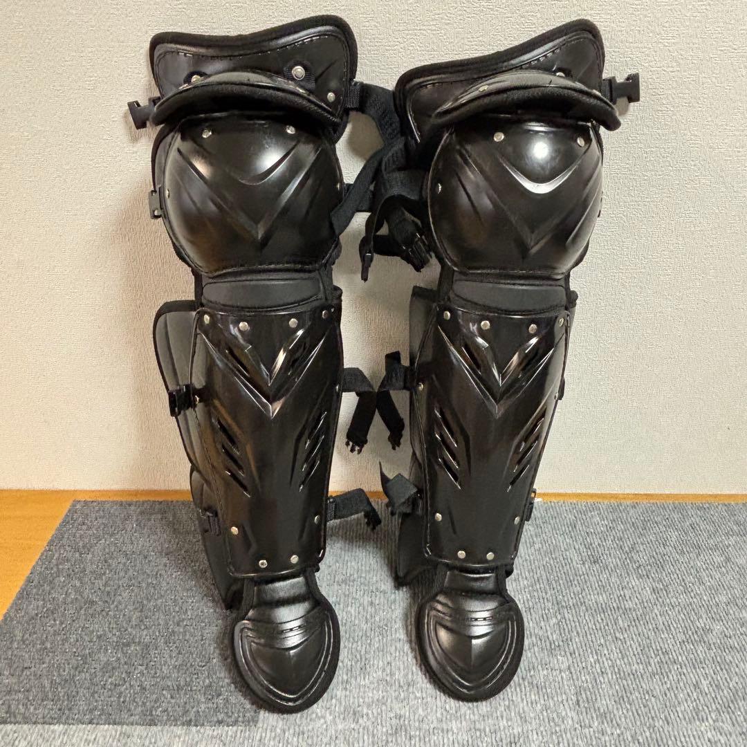 美品　一般用　大人　硬式用　キャッチャーレガース ZETT　防具　プロステイタス