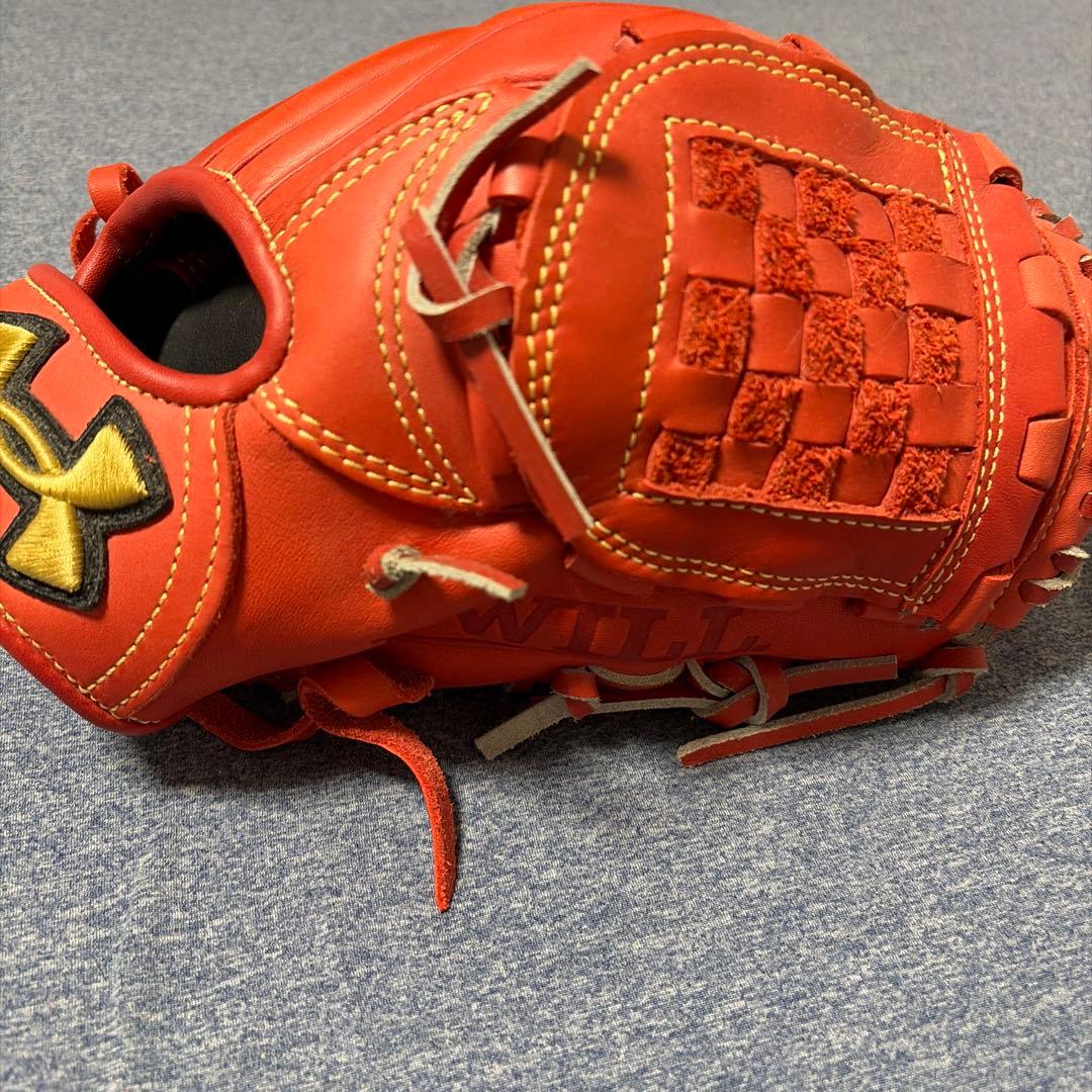 Under Armour 軟式野球グローブ オレンジ 未使用 汚れあり