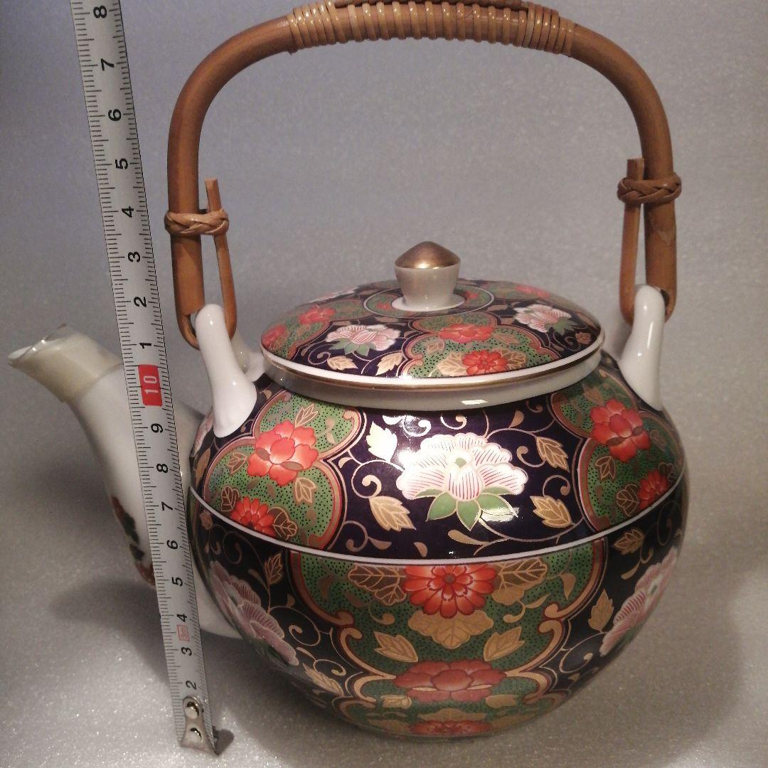 庫山窯　金彩　茶器セット　急須　湯呑み5客　古伊万里
