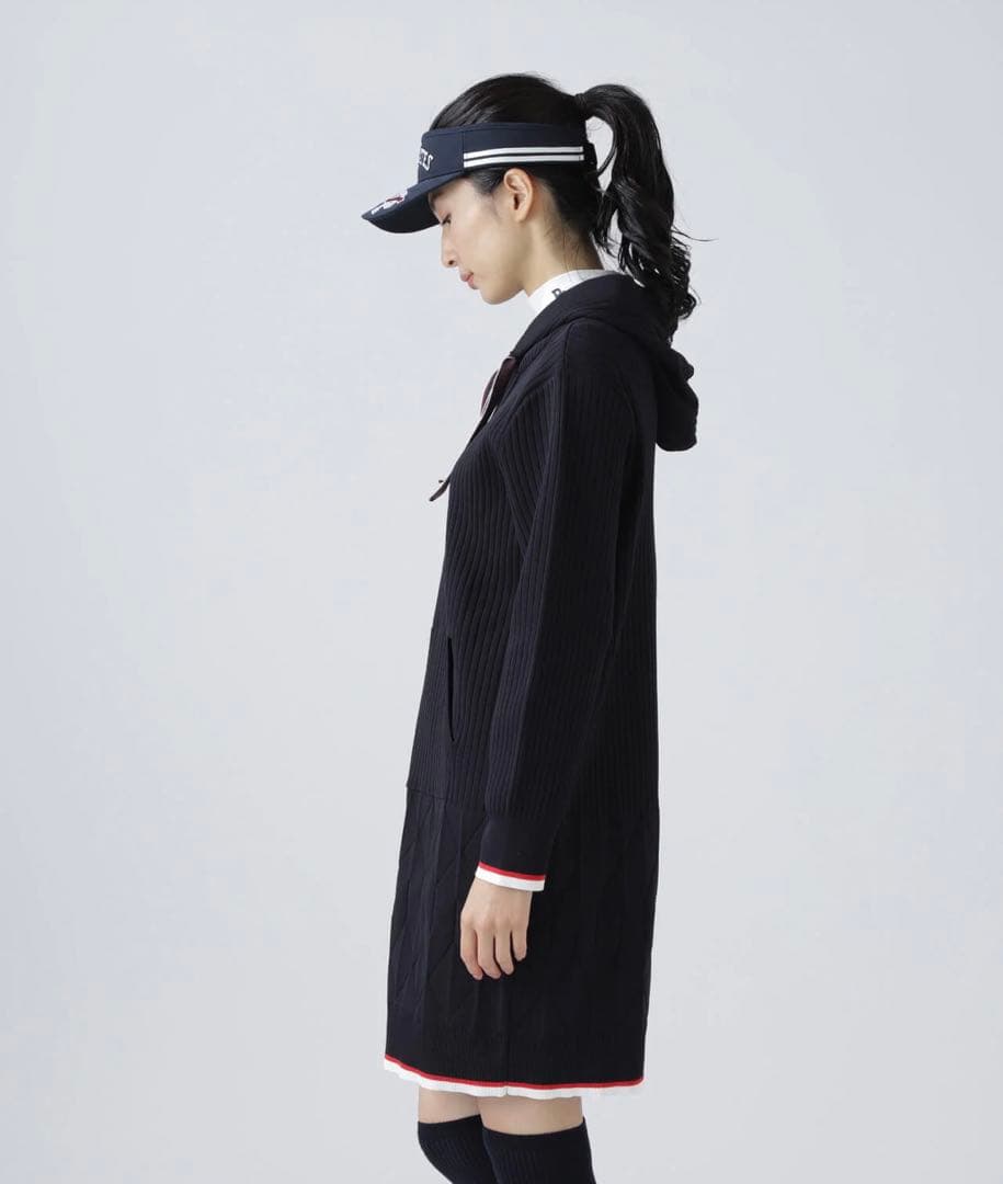 超美品☆PEARLY GATES ポリエステルアーンmmフーディニットワンピース