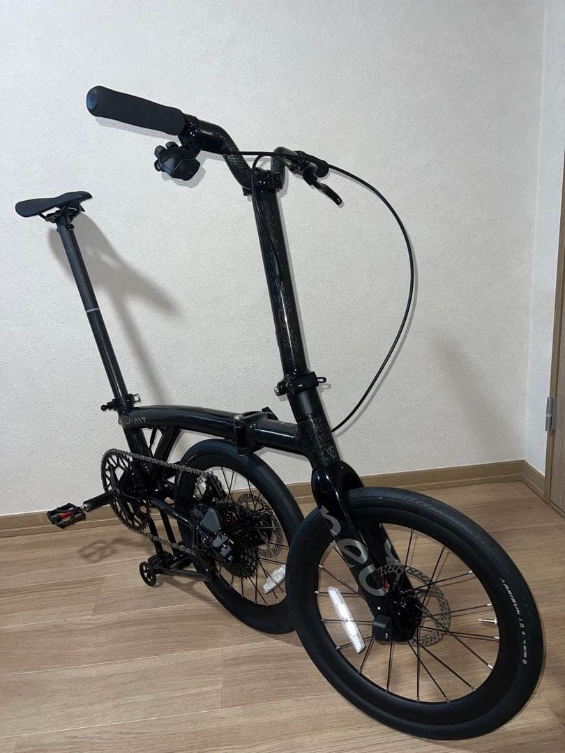 カーボンフレーム 電動変速 Brompton系 折りたたみ自転車 16インチ