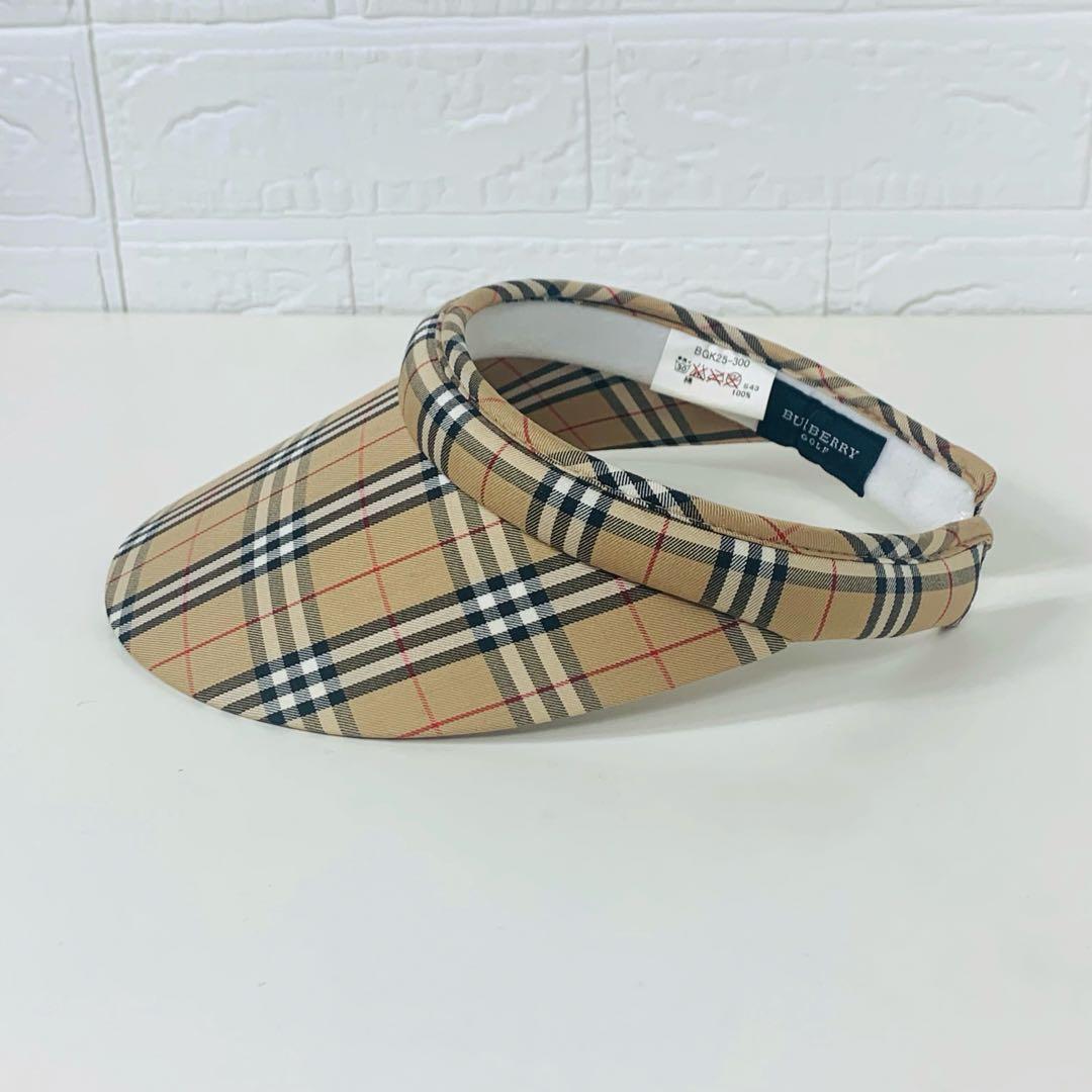 BurberryGolf バーバリーゴルフ サンバイザー ノバチェック　ベージュ