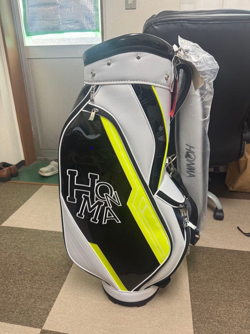 HONMA キャディバッグ 黒白黄