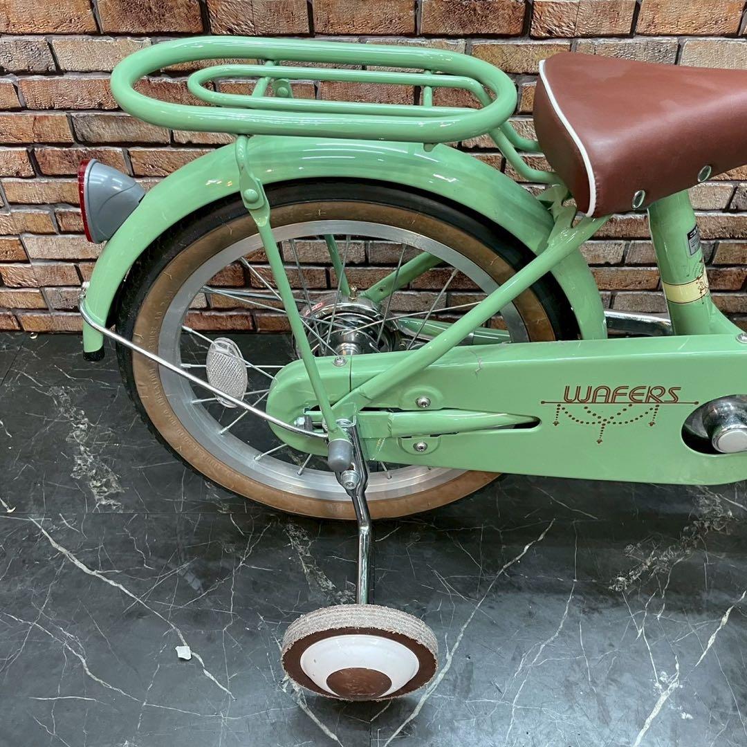【57】子供用自転車 子供車 WAFERS グリーン 16インチ シングル