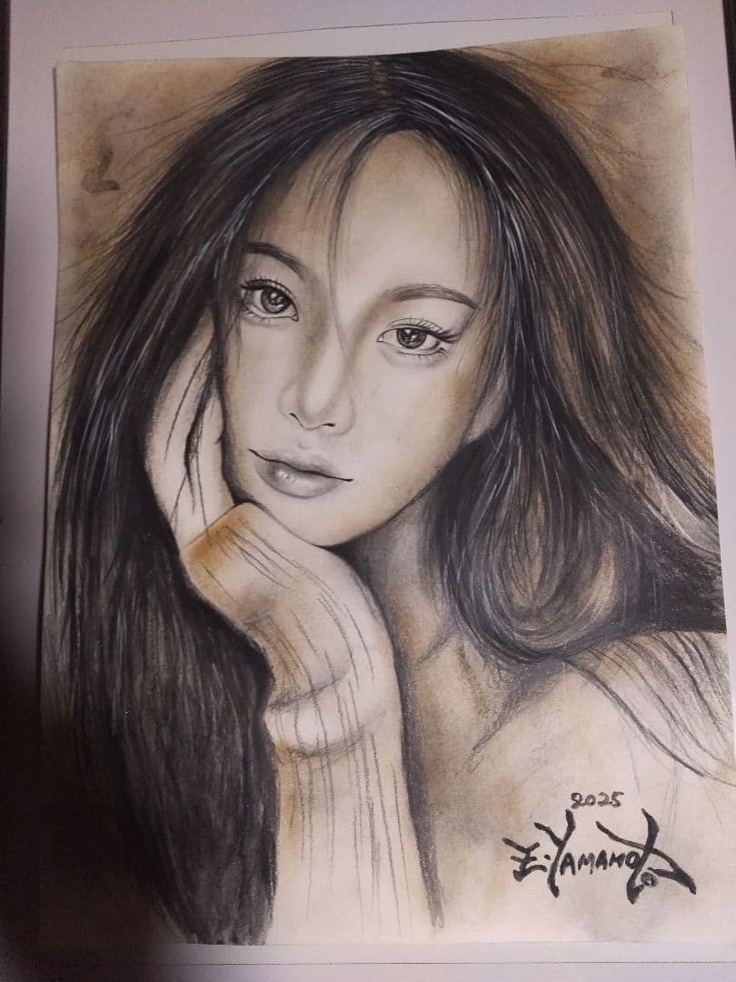 裸婦、美人画、絵画4F瞳の先、山本英二、真作、肉筆、新品額縁、高塚省吾、森本草介