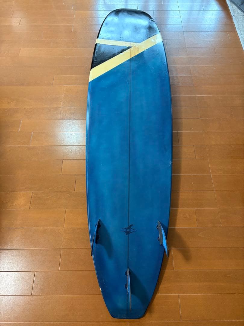 ファンボード ケース付き　青黒バイカラー 3フィン