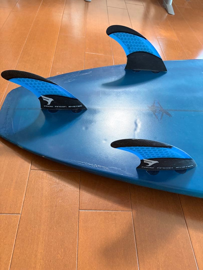 ファンボード ケース付き　青黒バイカラー 3フィン