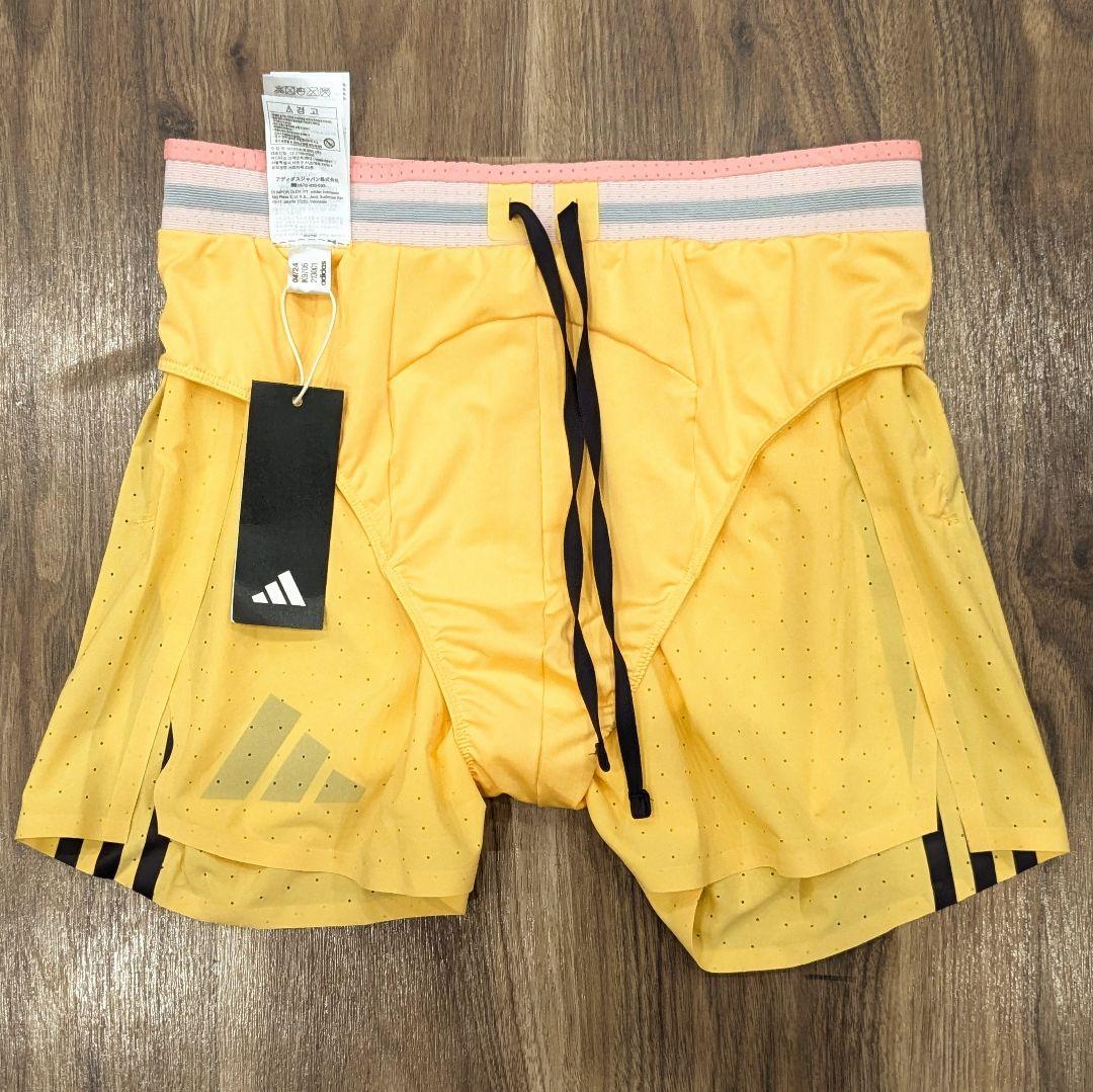 ■adidas ADIZERO Pro Elite Promo ショーツ 黄XL