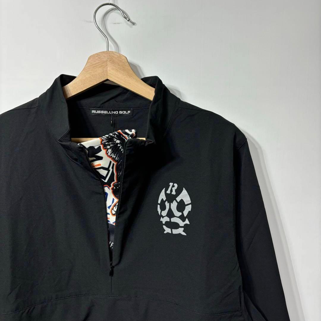 新品 ラッセルノ ゴルフ ハーフジップ プルオーバー ブルゾン ブラック 2XL