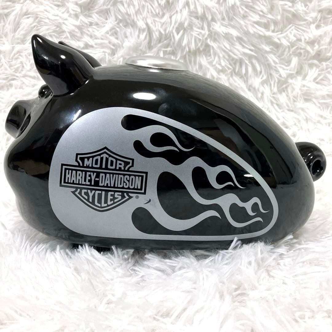 Harley-Davidson　ハーレーダビッドソン　豚貯金箱　ファイヤーロゴ