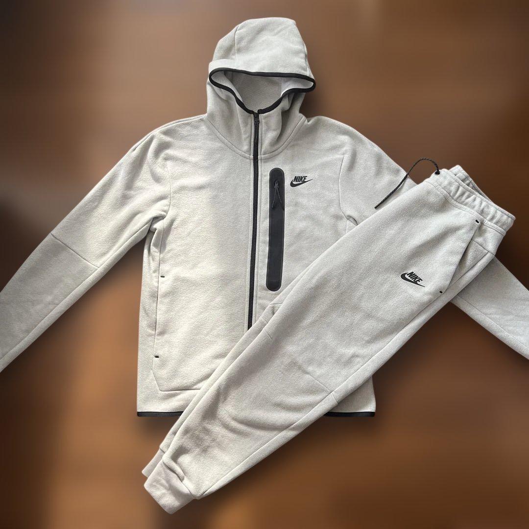 『まさぁ』美品 ナイキ NIKE テックフリース セットアップ グレー