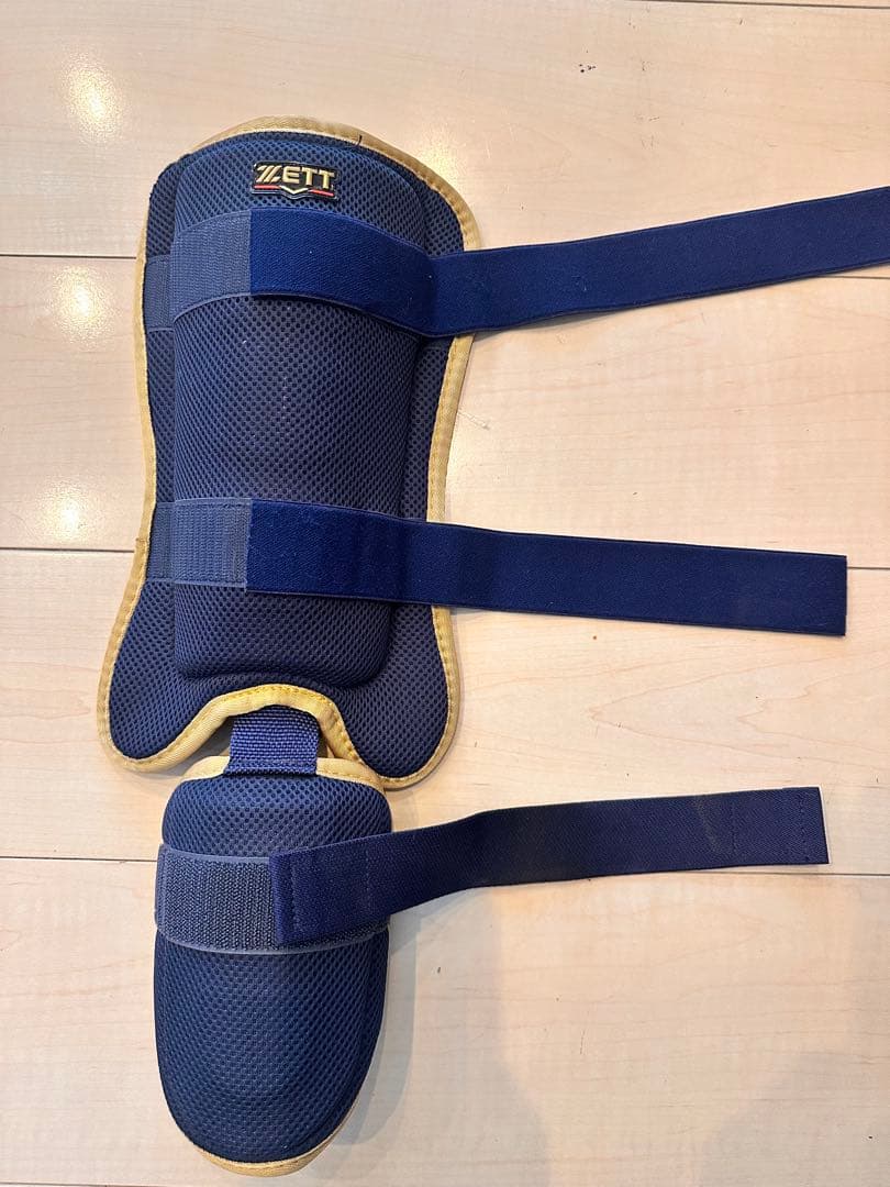 セット　打者用　レッグガード　左右兼用　ゼット　SSK エルボガード　紺