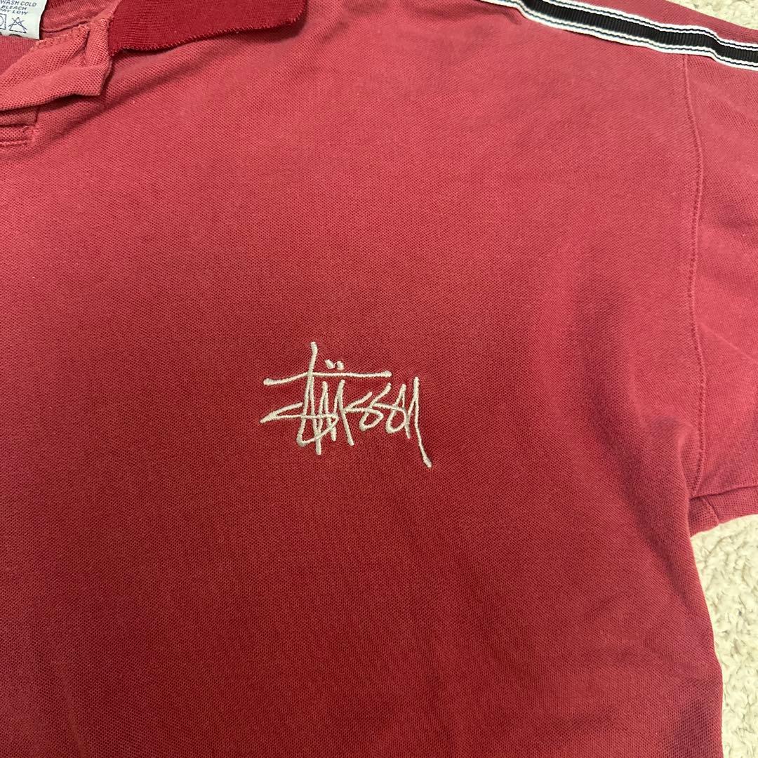 Old Stussy 銀タグ Made in USA ポロシャツ L