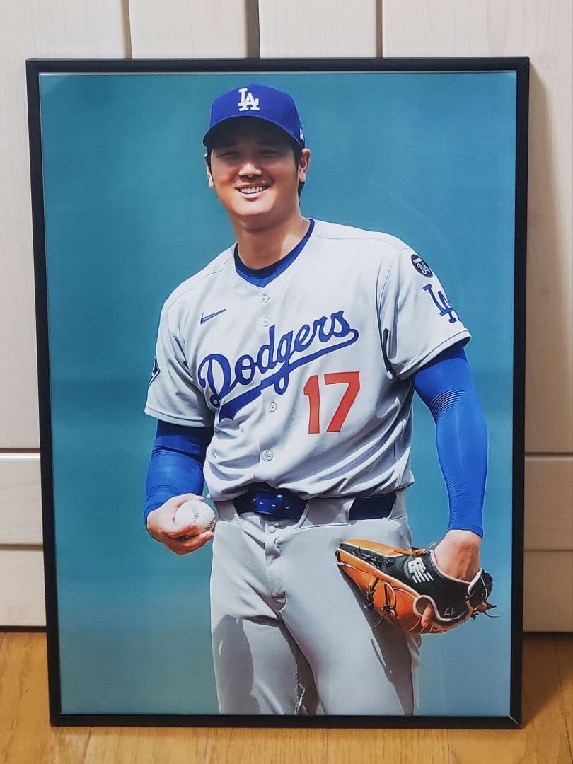 Safuranドジャース大谷翔平 MLB！A3ポスターフレーム付き③セット