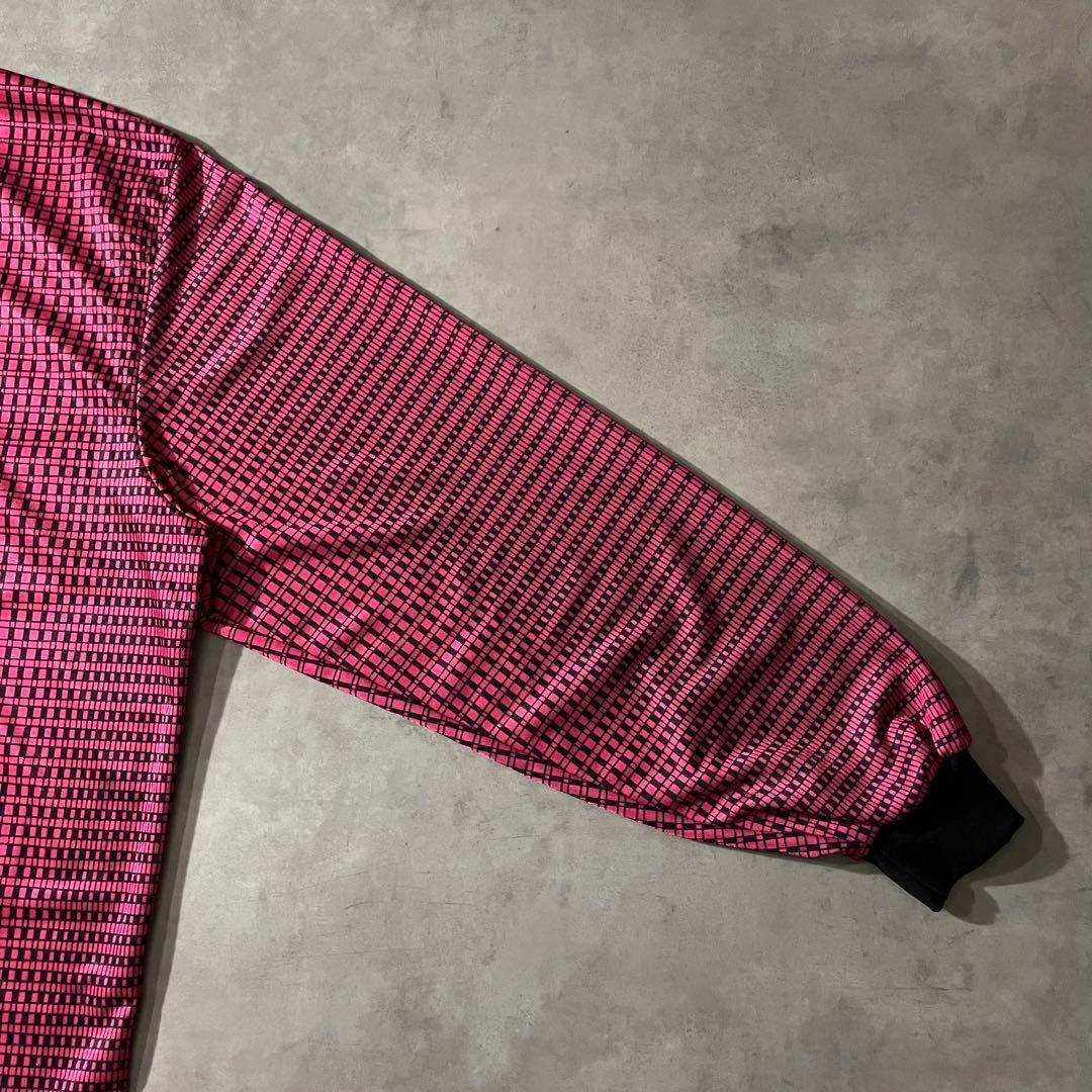 ウェア 90s adidas trefoil logo geometric shirt