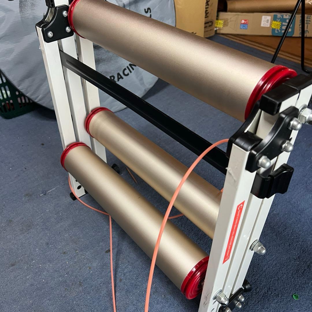 【中古】自宅で本格練習 サイクルトレーナー 3本ローラー 折り畳み式