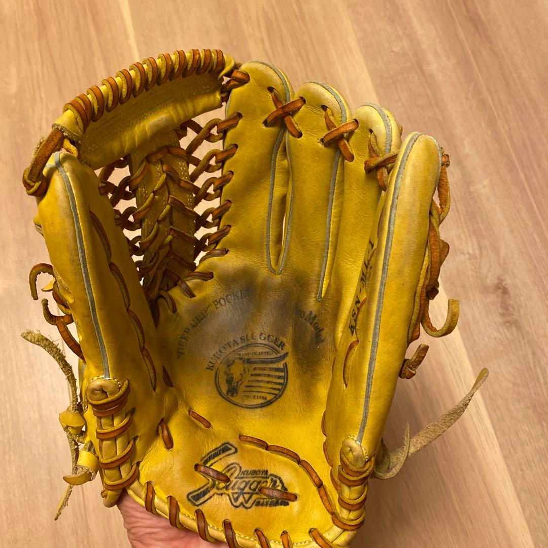 slugger 野球グローブ レザー イエロー