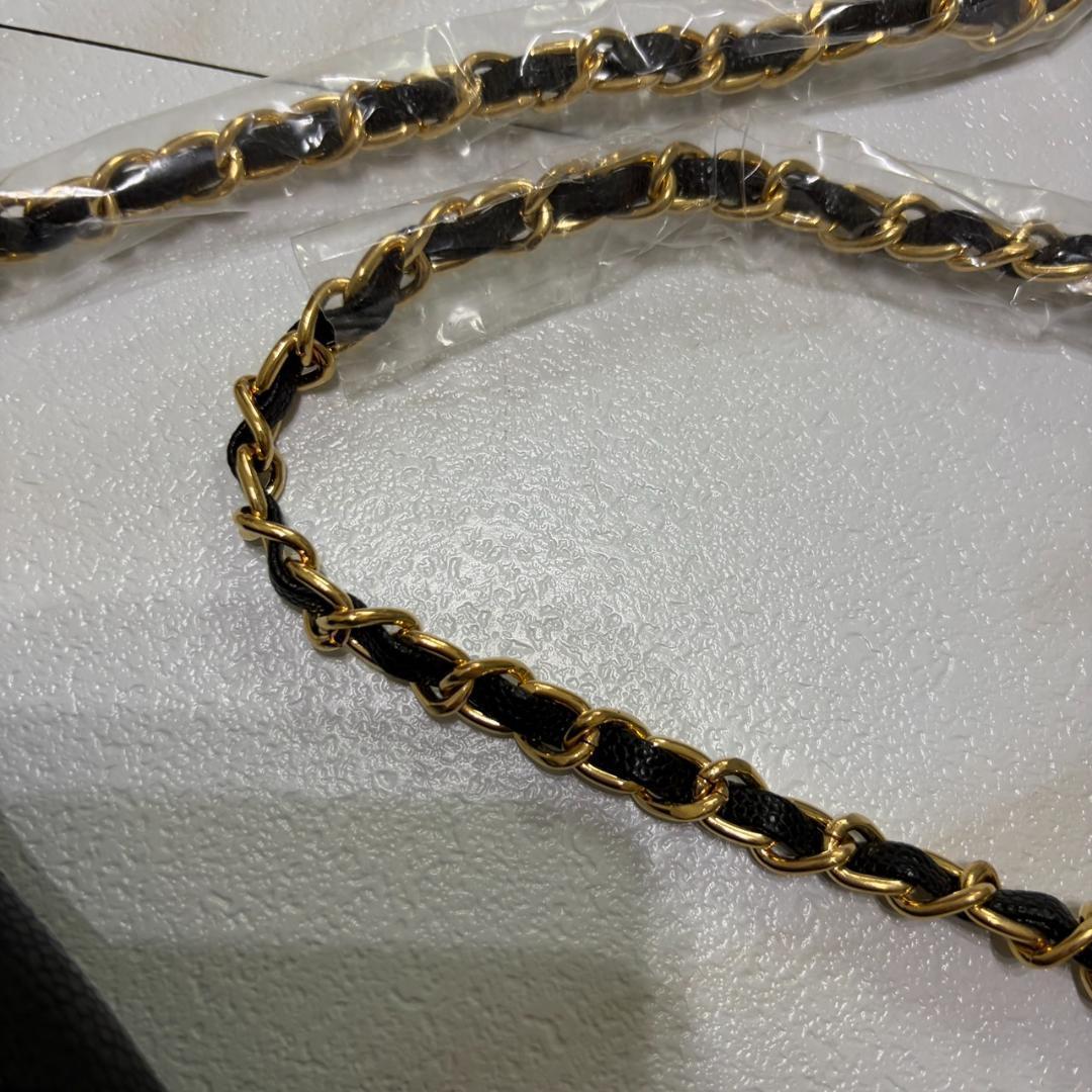 CHANEL 　シャネル　ノベルティ ショルダー バック 　ゴールド　ブラック