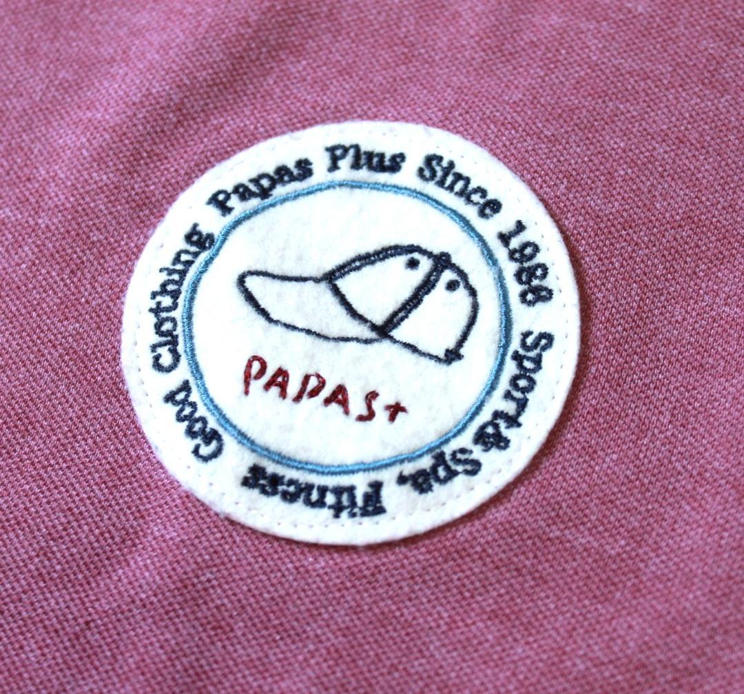 美品】PAPAS パパスプラス ポロシャツ 吸水速乾性クールマックス採用