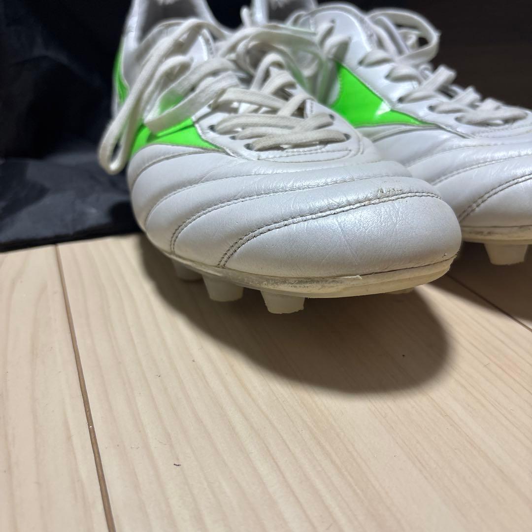 MORELIA サッカーシューズ スパイク ホワイト/グリーン
