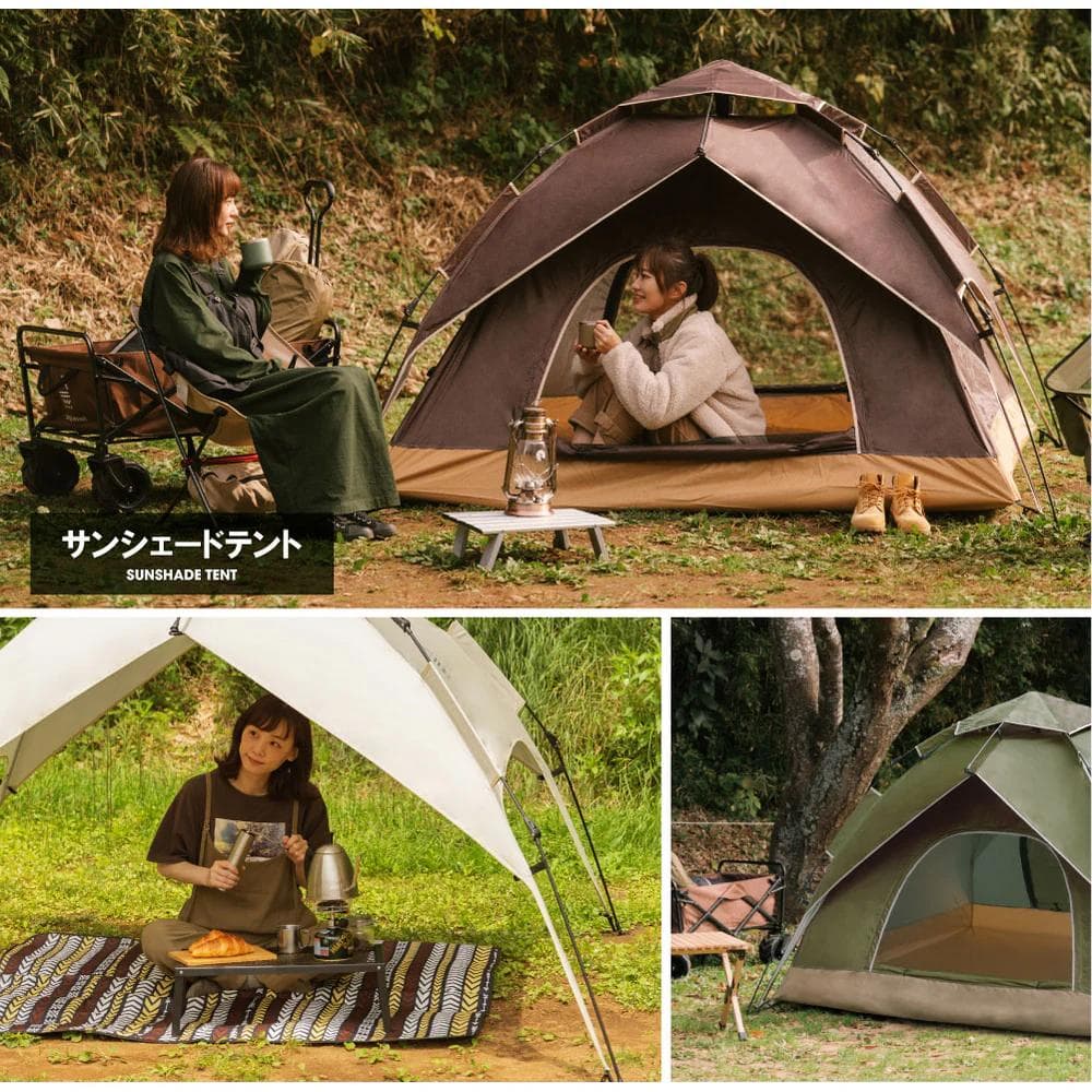 【新品・未使用】ワンタッチテント アウトドア 4人用 軽量 防災 UVカット