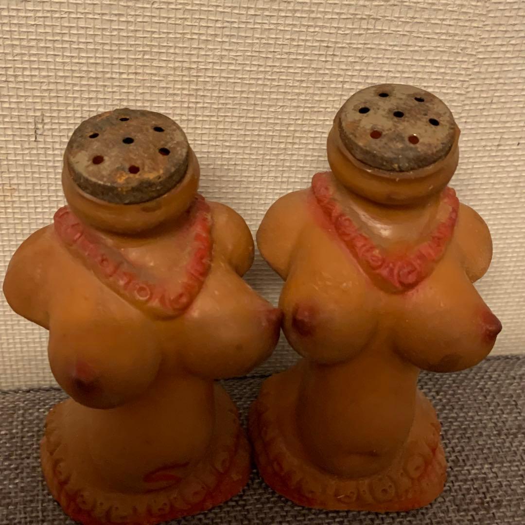 1950s ヴィンテージ　ヌード　オッパイ　ソルト&ペッパー　ピンナップガール
