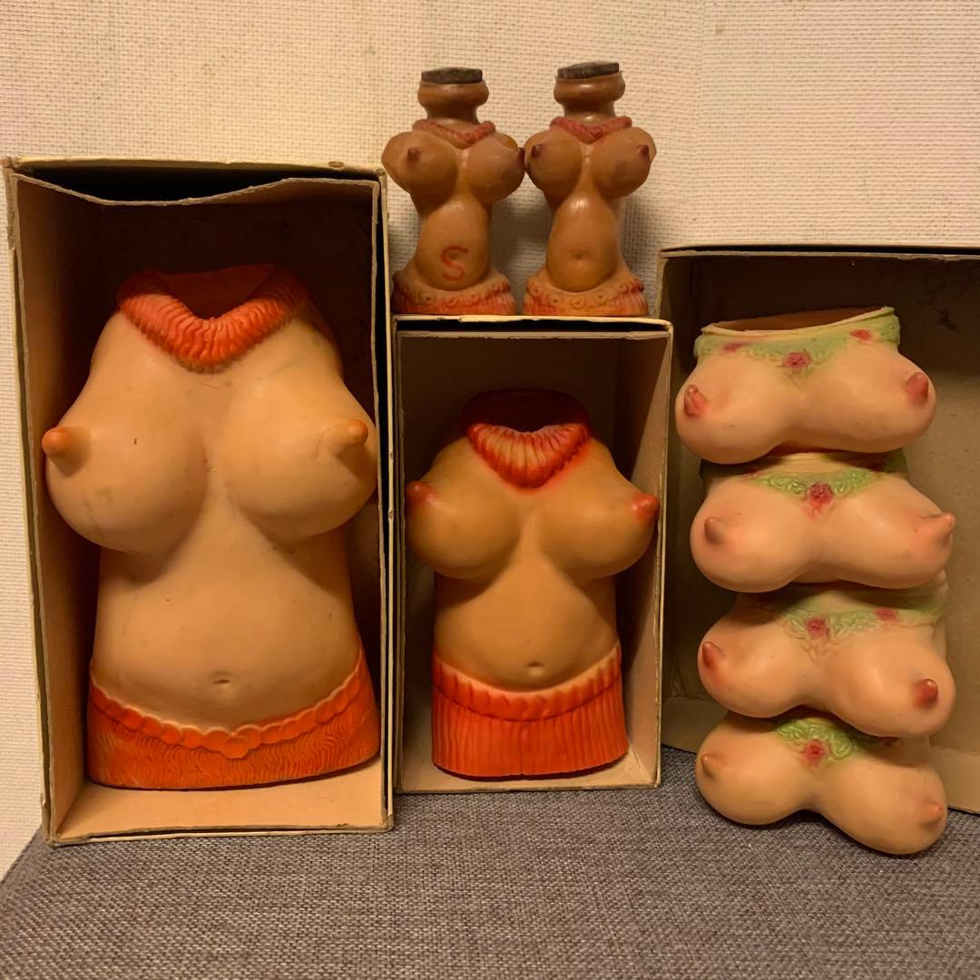 1950s ヴィンテージ　ヌード　オッパイ　ソルト&ペッパー　ピンナップガール