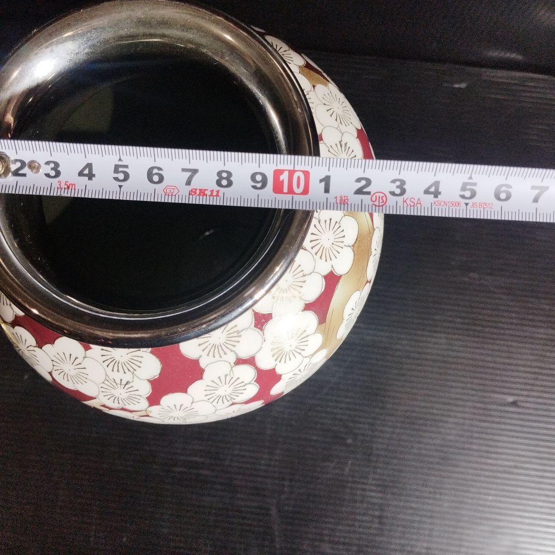 黒翠七宝 花瓶