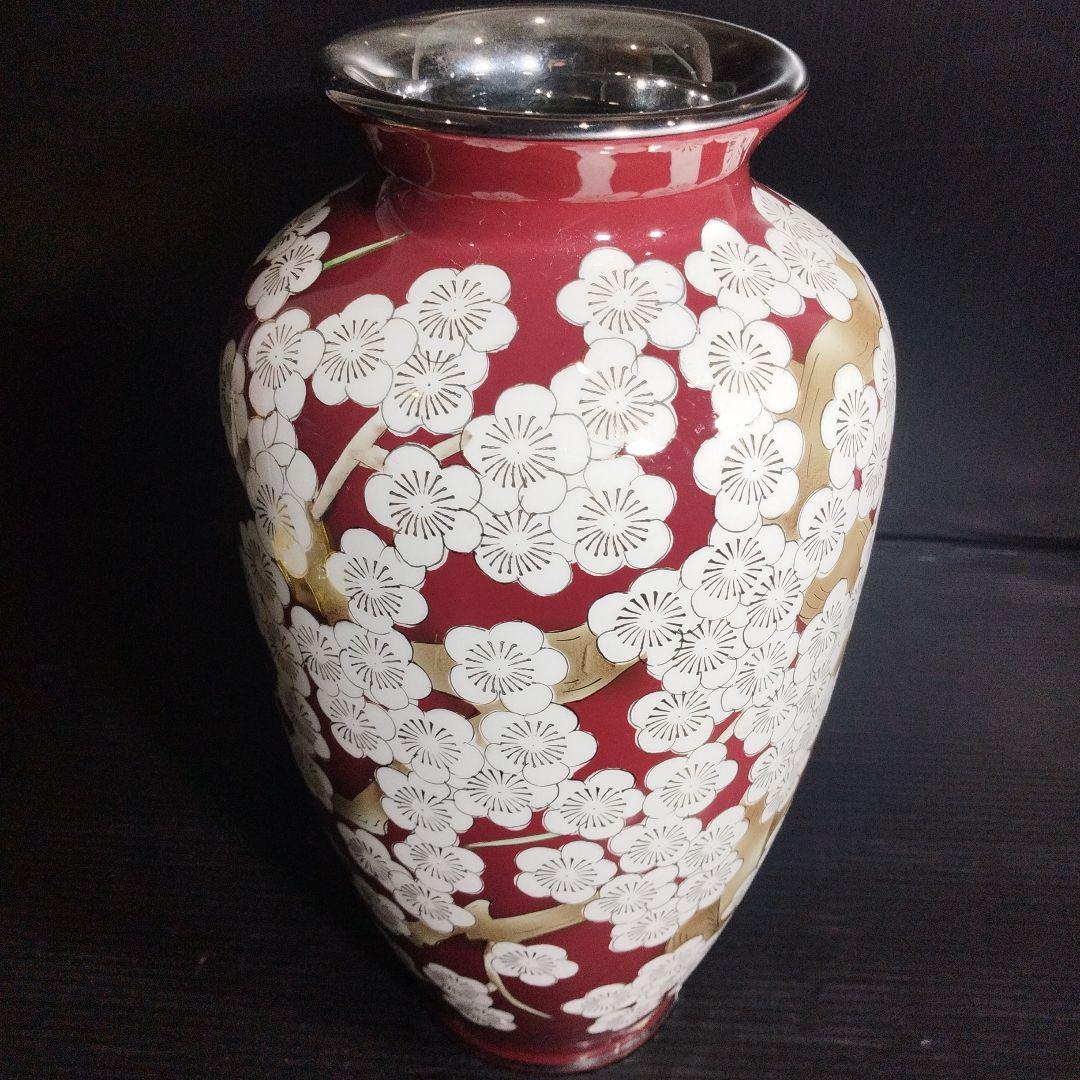 黒翠七宝 花瓶