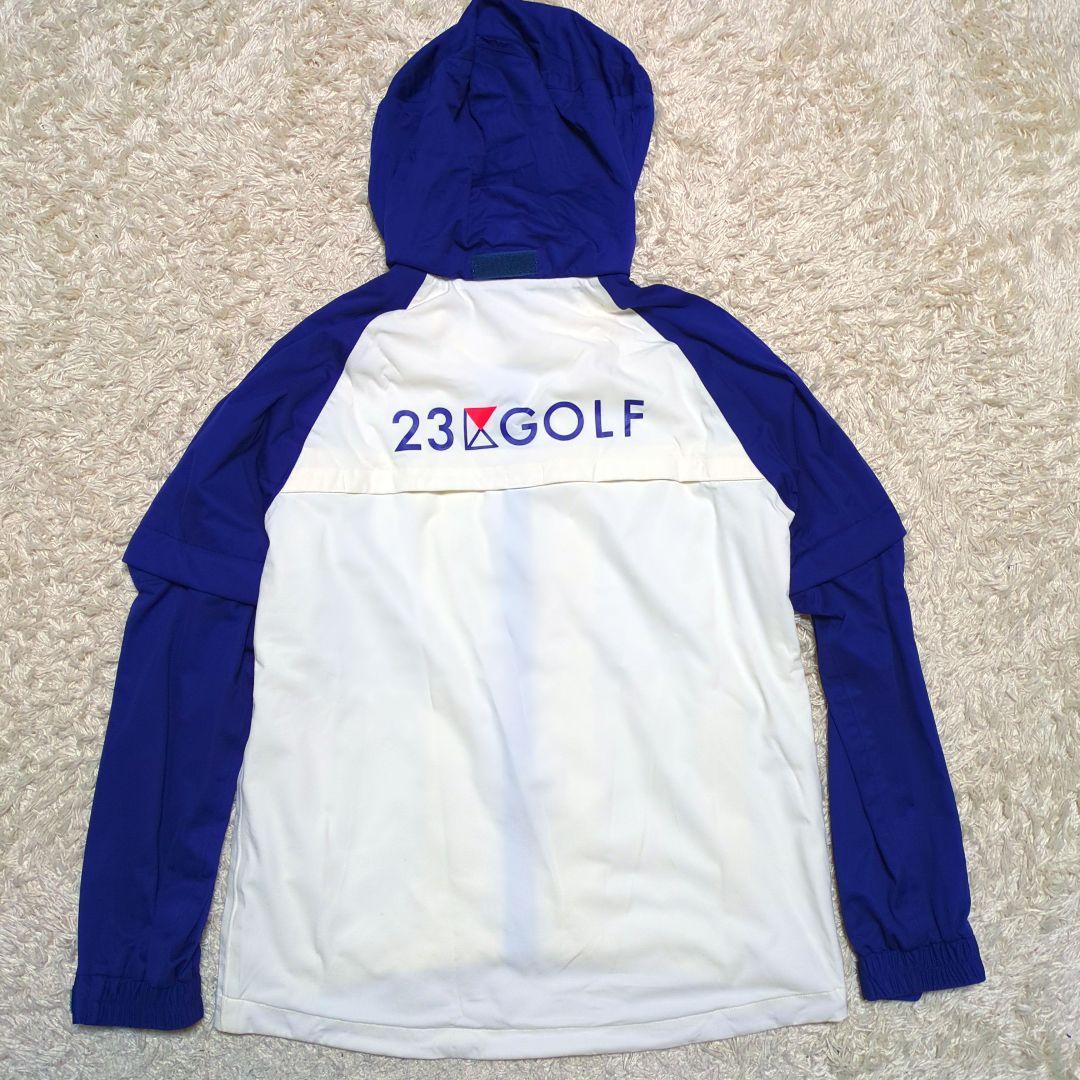 【美品】23区GOLF ナイロン ジャケット 2way パープル レディース M