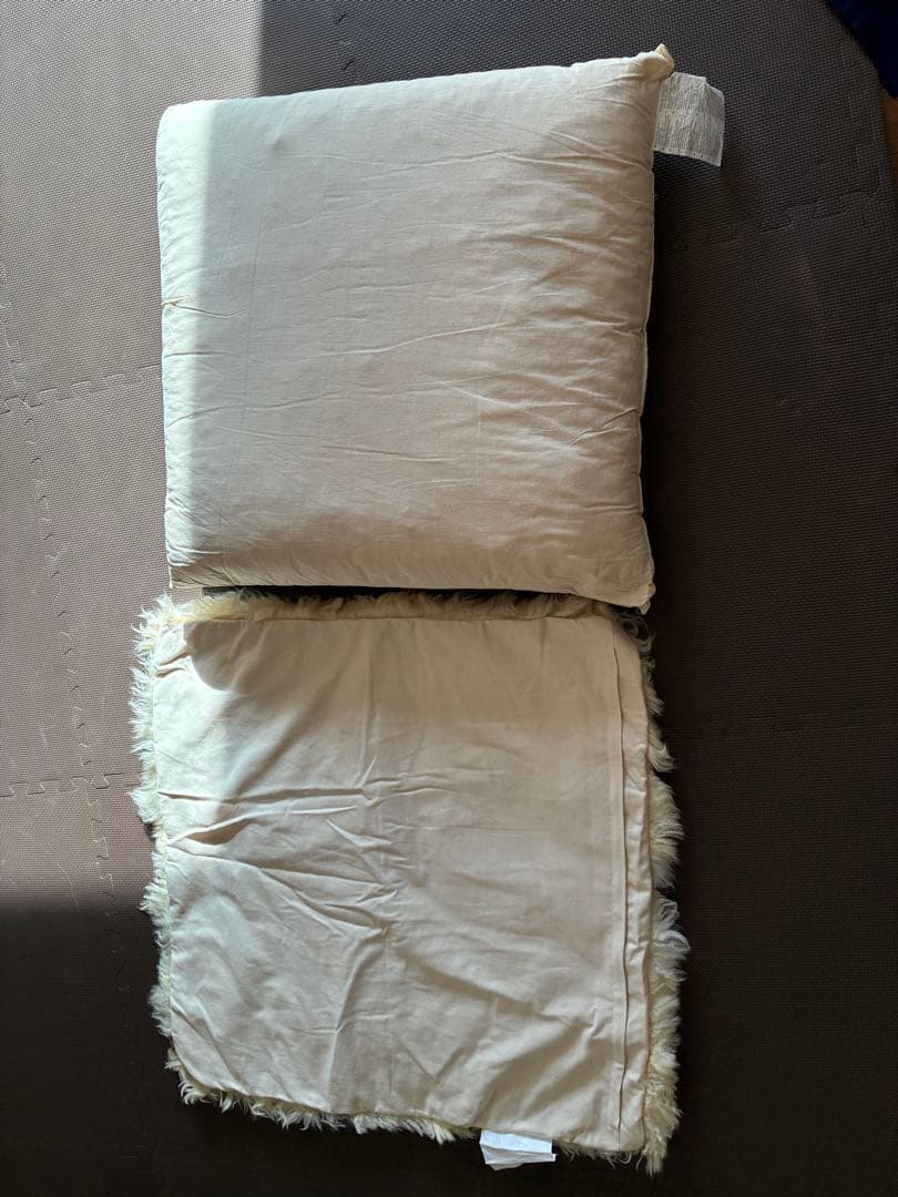 IKEAリアルファークッション72×72（インナー+ファーカバーのセット）