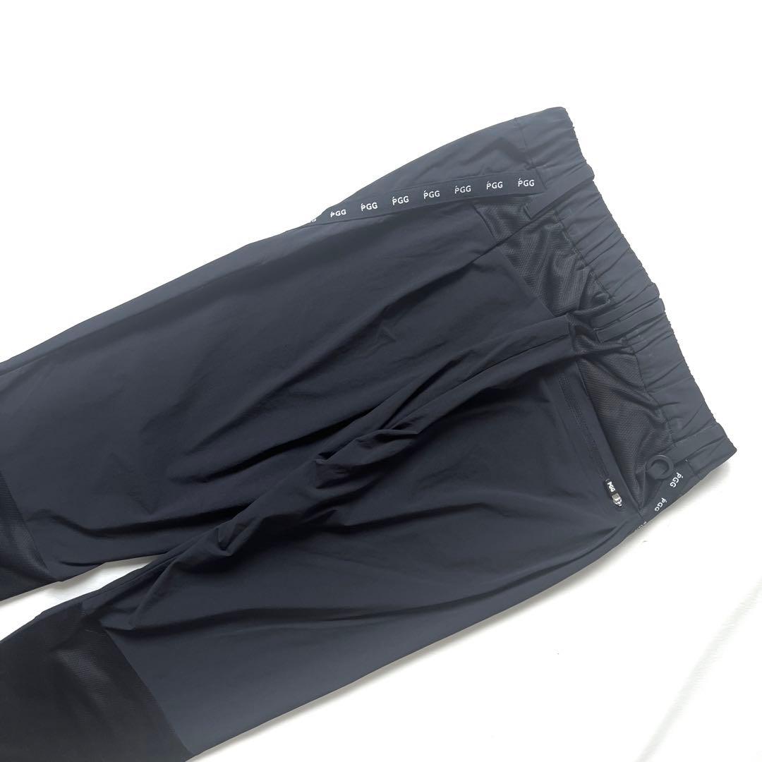 PEARLY GATES パーリーゲイツ　PGG 切替　ゴルフパンツ　メンズ　黒