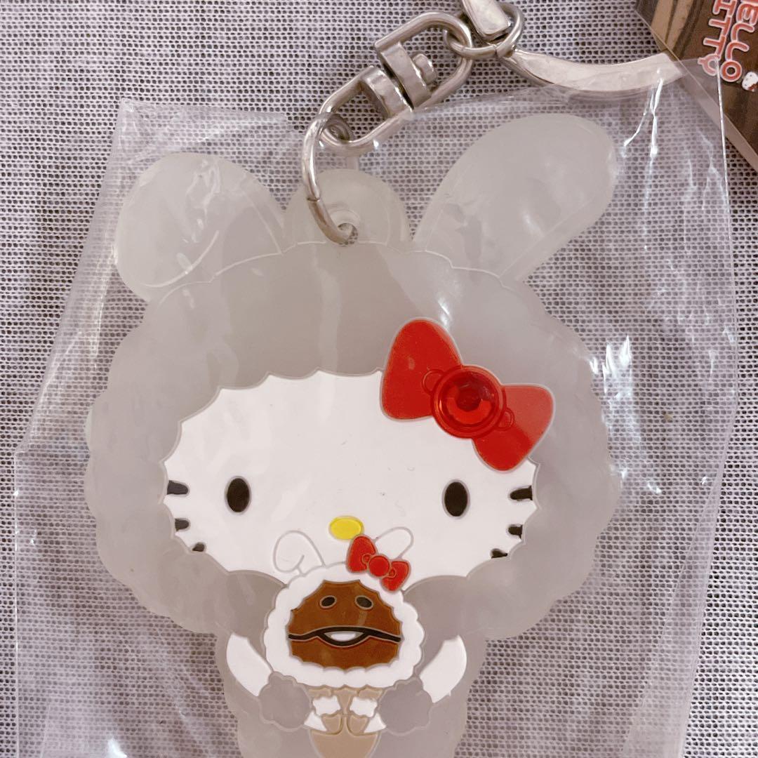 激レアハローキティ♡なめこ栽培ラバーキーホルダー白ウサギなめこ