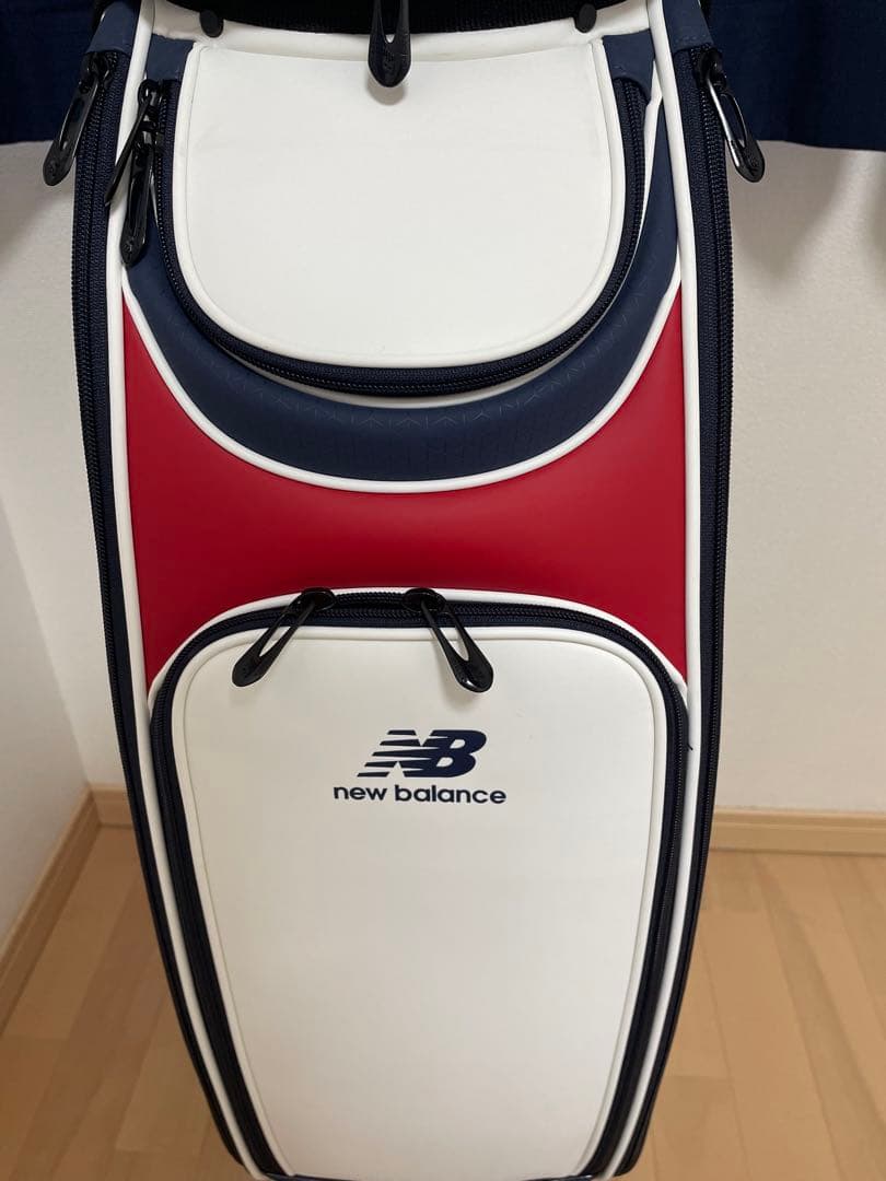 【最終値引き】new balance キャディバッグ ホワイト/ネイビー/レッド