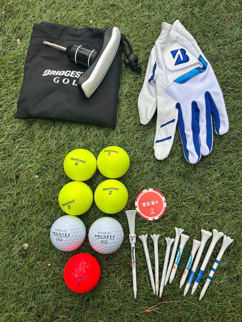 ブリヂストンgolfクラブセット一式、キャディバッグ付　他