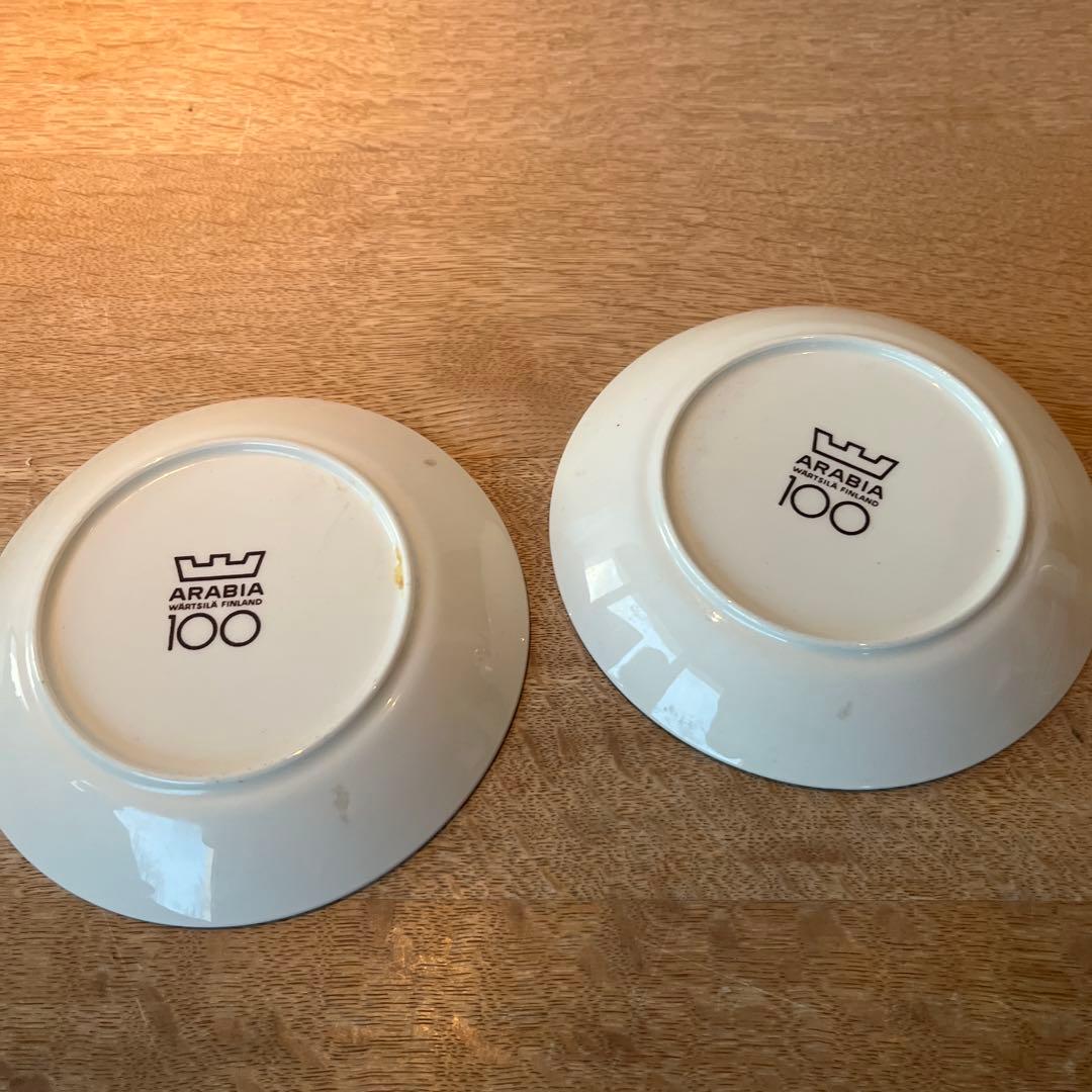 Arabia 100周年記念プレート2枚セット　茶色1