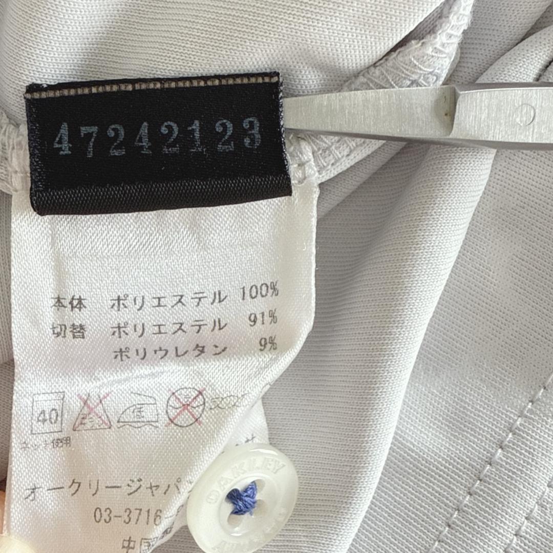 OAKLEY メンズ　ゴルフ　ポロシャツ　スカル刺繍　総スカル柄　 M