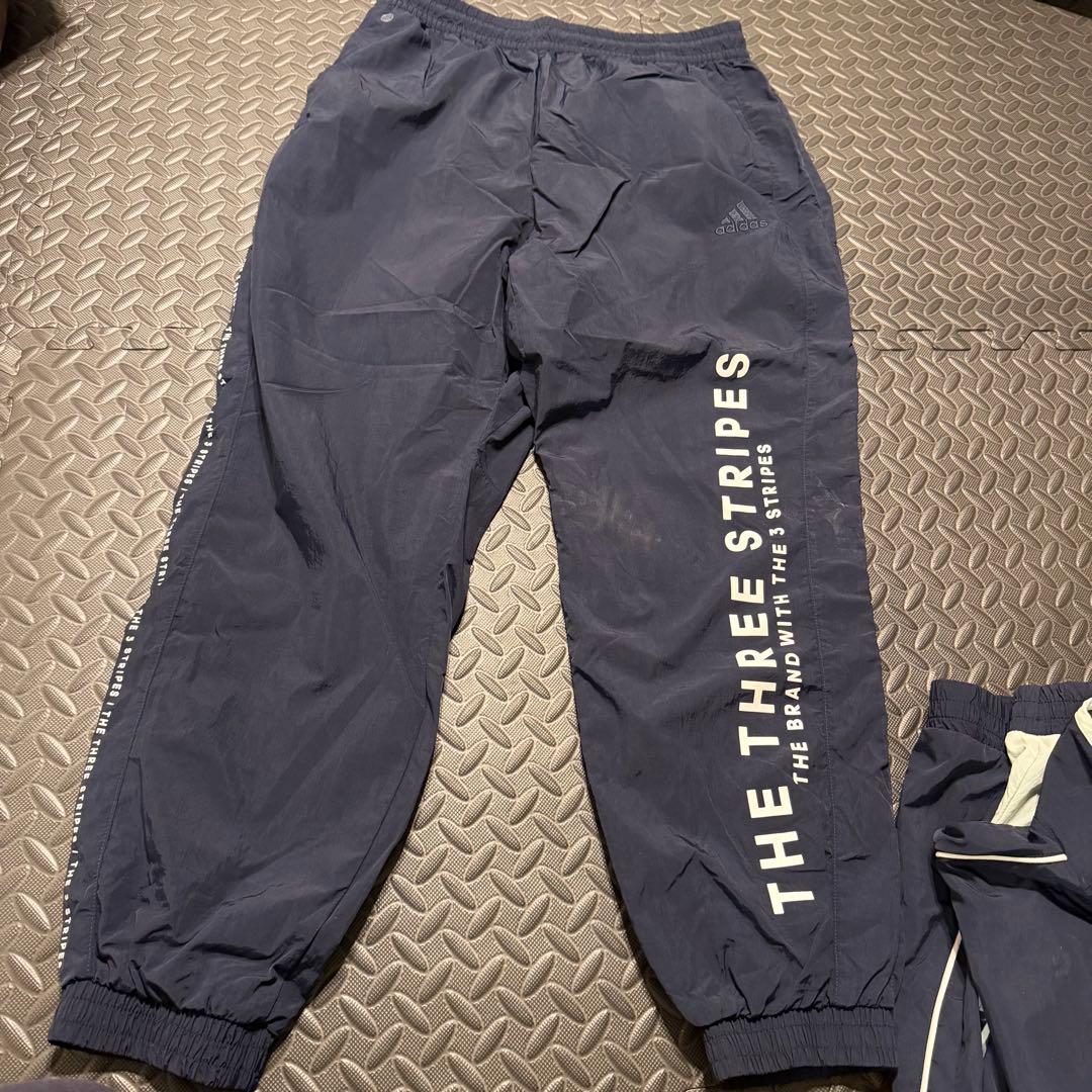 adidas ジャージ上下セット ネイビー/ライトグレー　セットアップ