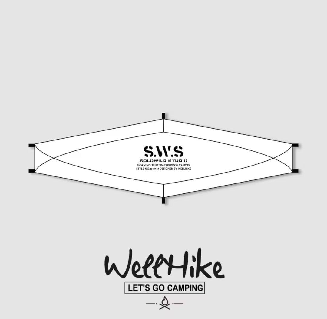 【3点セット】wellhike SWS 軽量　テント ブラック