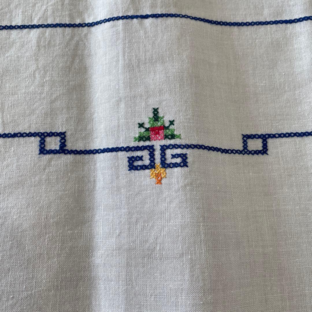フランスアンティーク花の刺繍テーブルクロス豪華