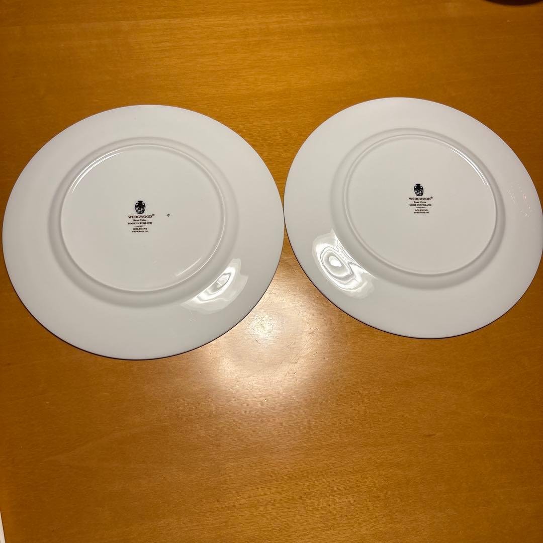 ウェッジウッド　ホワイトドルフィン　　ディナープレート　2枚セット27cm