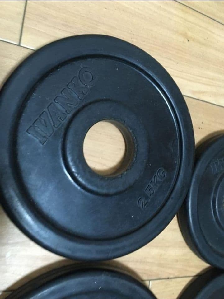 IVANKOイヴァンコ オリンピックプレートセット計107.5kg 穴径50mm