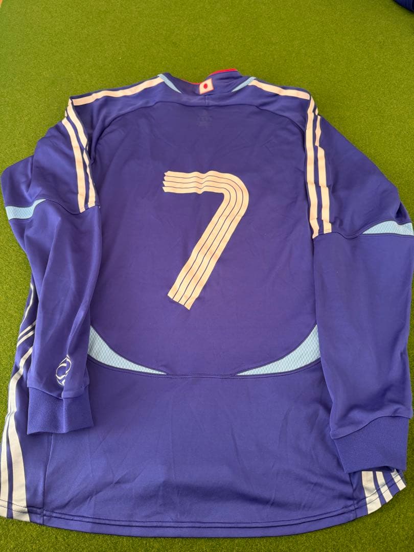 値下げ　サッカー　日本代表　長袖　2006 ユニフォーム　7番　日本製